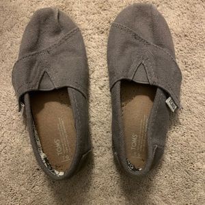 Toddler Toms. Grey with Velcro strap